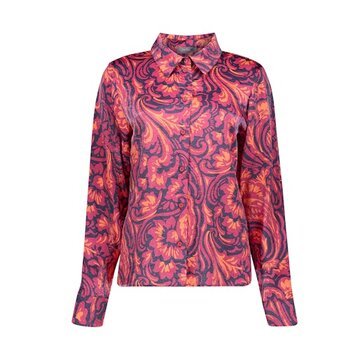 Geisha blouse navy/coral 63675-20 navy/coral