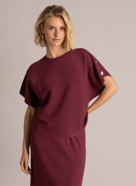 Yest Salma Tops Wine Red