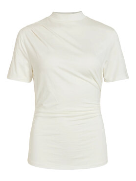 Vila vipinna highneck s/s top Snow White
