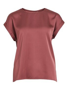 Vila viellette s/s satin top - noos Marsala