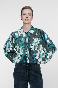Geisha blouse green/blue 63646-20 green/blue