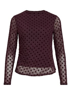 Vila virikke l/s funnel neck top - noos Port Royale FLOCK DOT