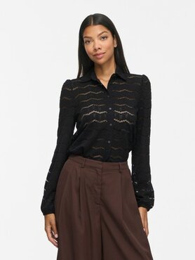 Vila videlima l/s shirt/tes Black Beauty