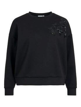 Vila visiffa sequin o-neck l/s sweat top Black Beauty