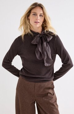 Tramontana Jumper Scarf Attachment CafeNoirMelange