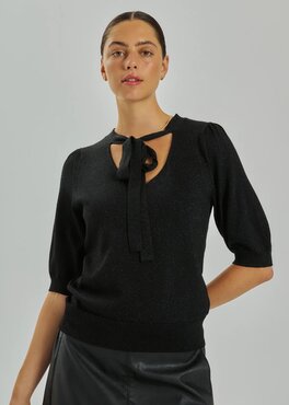 Freequent fqhazy-pullover Black w. Black Metallic