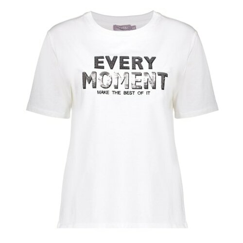 Geisha T-shirt 'every moment'  off-white/aubergine