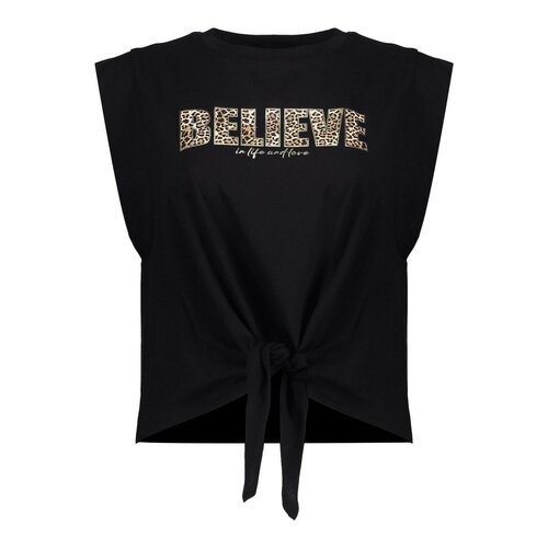 Geisha T-shirt believe animal black  52411-41