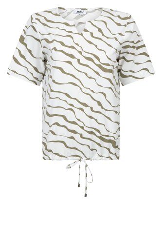 Zoso Femmy travel blouse white/green