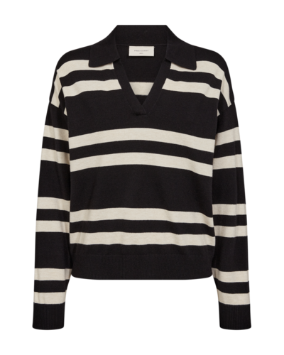 Freequent fqflow-pullover Black w. Moonbeam Melange