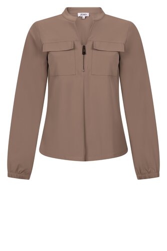 Zoso 254Naomi travel blouse mocha