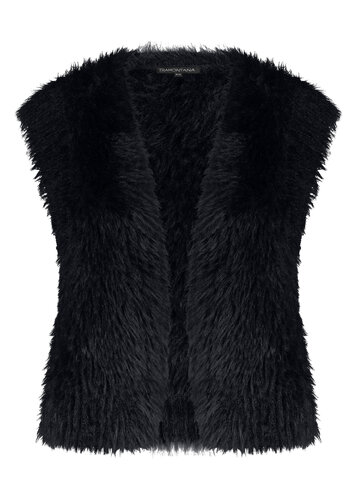 Tramontana Hairy Yarn Vest Black