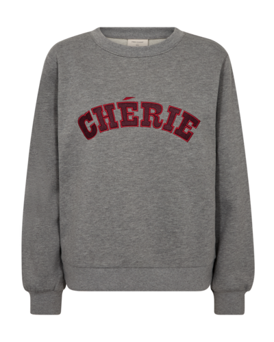 Freequent fqwana-pullover Med. Grey Mel. w. Port Royale