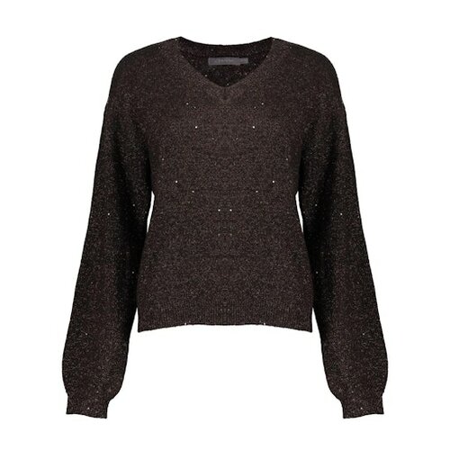 Geisha Pullover lurex and sequinces brown/copper