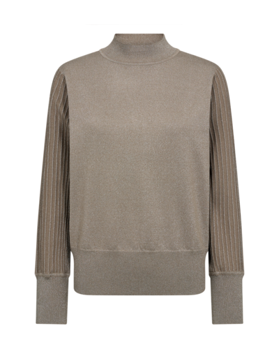 Freequent fqbisolo-pullover Desert Taupe Mel. w. Silver