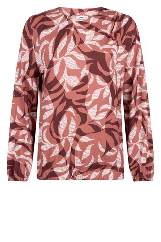 Zoso 255Suzy Printed blouse marsala