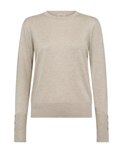 Freequent fqkatie-pullover ronde hals Moonbeam melange