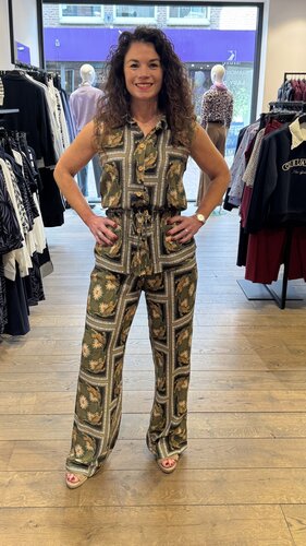 Paz torras shirt Kaki V26224